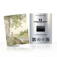 Riverside Tranquility Metal Wall Art – Pastoral Countryside Landscape Magnetic Aluminium Print | MagnetArt