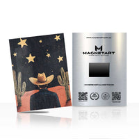 Cowboy Night Sky Wall Art – Western Desert Aluminium Print | MagnetArt