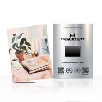 Cozy Reading Nook Metal Wall Art – Soft Aesthetic Magnetic Aluminium Print | MagnetArt