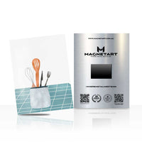 Minimalist Kitchen Harmony Metal Wall Art – Modern Culinary Still Life Magnetic Aluminium Print | MagnetArt
