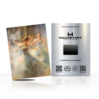 Elegant Dancing Women Classical Metal Wall Art – Soft Luxury Vintage Aluminium Print | MagnetArt
