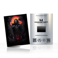 Dark Vampire Warrior Metal Wall Art – Gothic Fantasy Magnetic Aluminium Print | MagnetArt