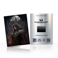 Gothic Vampire Lord Metal Wall Art – Dark Fantasy Castle Moon Aluminium Poster | MagnetArt