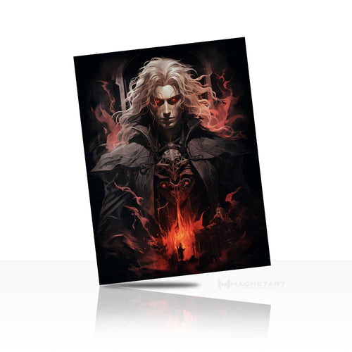 Dark Vampire Lord Metal Wall Art – Gothic Fantasy Aluminium Poster | MagnetArt