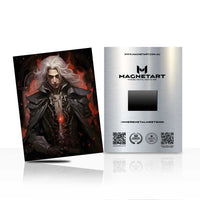 Dark Vampire Noble Metal Wall Art – Gothic Fantasy Magnetic Aluminium Print | MagnetArt
