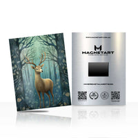 Enchanted Woodland Stag Metal Wall Art – Mystical Deer Forest Magnetic Aluminium Print | MagnetArt