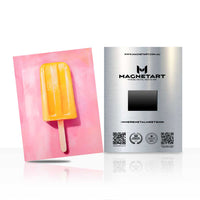 Summer Popsicle Metal Wall Art – Playful Minimalist Dessert Magnetic Aluminium Print | MagnetArt