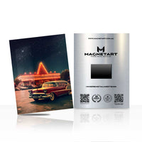 Neon Diner Nights – Retro Classic Car Wall Art