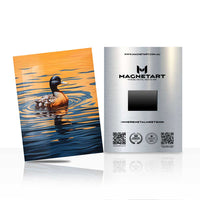 Golden Drift – Duck Reflection Wall Art