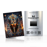 Ancient Pharaoh Mask Metal Wall Art – Egyptian Luxury Portrait Aluminium Print | MagnetArt