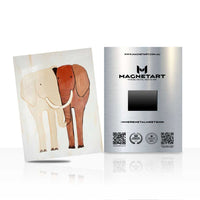 Elephant Metal Wall Art – Modern Safari Magnetic Aluminium Print | MagnetArt
