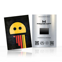 Retro Melt Emoji Metal Wall Art – Playful Pop Culture Magnetic Aluminium Print | MagnetArt