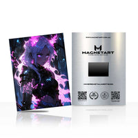 Voidborn Phantom Metal Wall Art – Neon Dark Fantasy Anime Magnetic Aluminium Print | MagnetArt