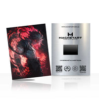 Infernal Shadow Titan Metal Wall Art – Dark Fantasy Beast Magnetic Aluminium Print | MagnetArt