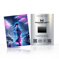 Celestial Sakura Dreamscape Metal Wall Art – Ethereal Fantasy Journey Magnetic Aluminium Print | MagnetArt
