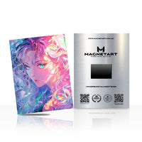 Celestial Prism Muse Metal Wall Art – Dreamscape Fantasy Portrait Magnetic Aluminium Print | MagnetArt