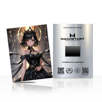 Midnight Crown Enchantress Metal Wall Art – Elegant Fantasy Queen Magnetic Aluminium Print | MagnetArt