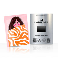 Abstract Zebra Pattern Portrait Wall Art – Modern Feminine Pop Art Aluminium Print | MagnetArt