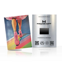 Neon Runway Energy Metal Wall Art – Vibrant Fashion Pop Art Magnetic Aluminium Print | MagnetArt