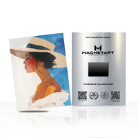 Coastal Elegance Portrait Metal Wall Art – Contemporary Summer Fashion Magnetic Aluminium Print | MagnetArt