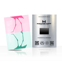Pastel Fashion Silhouette Metal Wall Art – Minimalist Pop Art Legs Magnetic Aluminium Print | MagnetArt