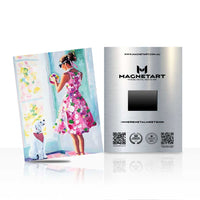 Floral Fashion Woman Wall Art – Chic Feminine Aluminium Print | MagnetArt