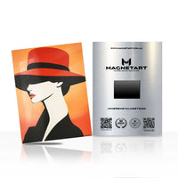 Elegant Woman Wall Art – Fashion Silhouette Aluminium Print | MagnetArt