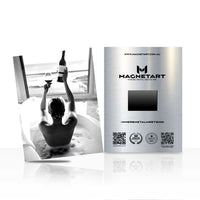 Pilates Studio Metal Wall Art – Black & White Wellness Photography Magnetic Aluminium Print | MagnetArt