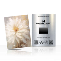 Ivory Blossom Elegance Metal Wall Art – Luxury Floral Botanical Magnetic Aluminium Print | MagnetArt