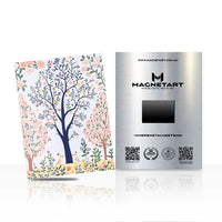 Pastel Blossom Tree Metal Wall Art – Whimsical Floral Landscape Magnetic Aluminium Print | MagnetArt