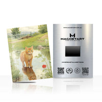 Meadow Fox Metal Wall Art – Whimsical Woodland Wildlife Magnetic Aluminium Print | MagnetArt