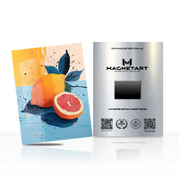 Citrus Still Life Metal Wall Art – Modern Orange & Grapefruit Magnetic Aluminium Print | MagnetArt