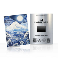 Moonlit Fuji Waves Metal Wall Art