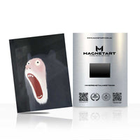 Funny Ghost Wall Art – Quirky Minimal Monster Aluminium Print | MagnetArt