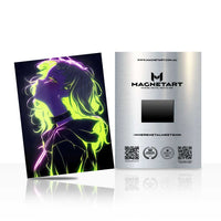 Neon Venom Mirage Metal Wall Art – Cyberpunk Glow Silhouette Magnetic Aluminium Print | MagnetArt