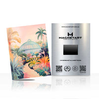 Tropical Garden Escape Metal Wall Art – Dreamy Botanical Landscape Magnetic Aluminium Print | MagnetArt