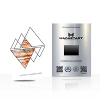 Rustic Geometry Harmony Metal Wall Art – Minimalist Mountain Abstract Magnetic Aluminium Print | MagnetArt