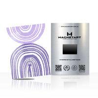 Lavender Rainbow Arches Metal Wall Art – Minimalist Boho Geometric Magnetic Aluminium Print | MagnetArt