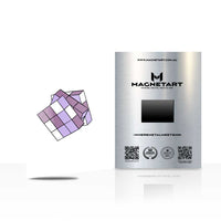 Geometric Cube Illusion Metal Wall Art – Minimalist Abstract 3D Magnetic Aluminium Print | MagnetArt