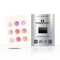 Pastel Circle Abstract Metal Wall Art – Minimalist Geometric Magnetic Aluminium Print | MagnetArt
