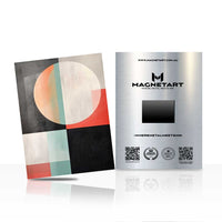Modern Eclipse Geometry Metal Wall Art – Mid-Century Abstract Shapes Magnetic Aluminium Print | MagnetArt