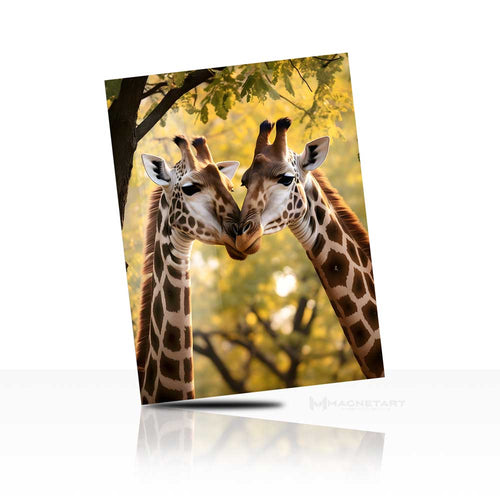 Golden Bond – Giraffe Connection Wall Art