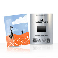 Minimal Giraffe Wall Art – Playful Safari Aluminium Print | MagnetArt