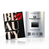 Beauty Typography Metal Wall Art – Glam Fashion Quote Magnetic Aluminium Print | MagnetArt