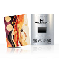 Golden Flow Abstract Metal Wall Art – Modern Luxury Wave Magnetic Aluminium Print | MagnetArt