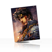 Golden Chain Warrior Metal Wall Art – Cinematic Anime Character Aluminium Print | MagnetArt