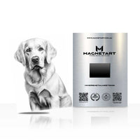 Gentle Labrador Sketch Metal Wall Art – Minimalist Dog Portrait Magnetic Aluminium Print | MagnetArt