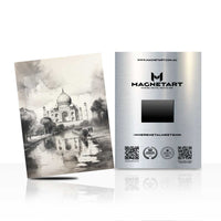 Romantic European Landmark Wall Art – Soft Sepia Black & White Reflection Print | MagnetArt