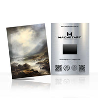 Moody Coastal Landscape Metal Wall Art – Dramatic Ocean Cliffs Aluminium Print | MagnetArt