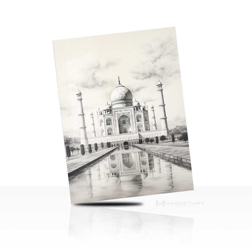 Classic European Street Wall Art – Light Sepia Black & White Architectural Print | MagnetArt